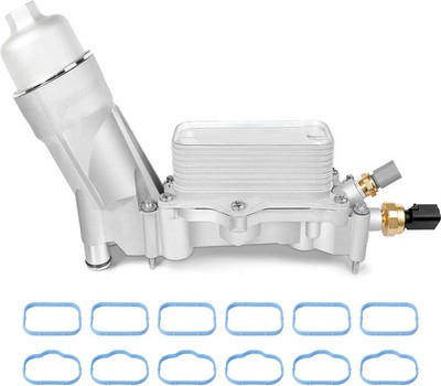 926-959 Oil Cooler Engine Oil Filter Housing Assembly Full Aluminum for Jeep Wra