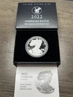 2022-W Proof $1 American Silver Eagle Box, OGP & COA
