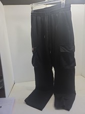 Womans Baggy Parachute Pants Size Medium Each Leg With Pocket Waist 26"