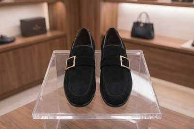 Neu Herren Handgefertigt Schwarz Wildleder Formell Slipper Halbschuhe Oxford Schuhe