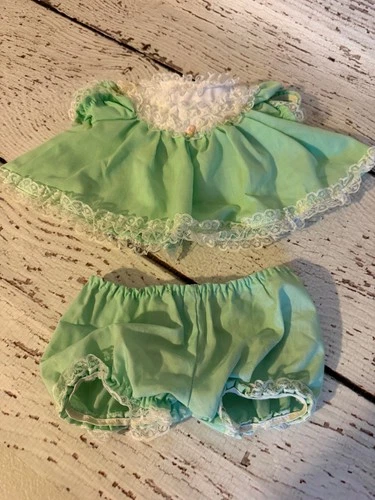 vintage cabbage patch kid outfit mint color clothes clothing dress
