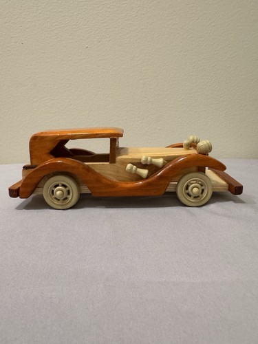 Vintage Holz Ford Auto Modell Handarbeit Automodell hochwertige Holzfigur - Bild 1 von 7