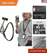 2-In-1 Cell Phone Lanyard Crossbody - Universal Crossbody Phone Leash  Wrist...