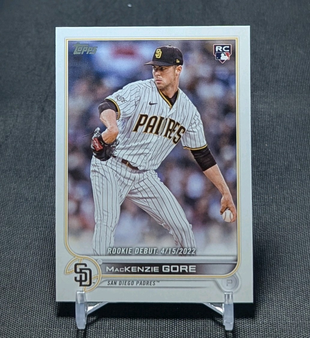 Mackenzie Gore MLB Debut Rookie RC 2022  Topps Update Series Card #US294 Padres