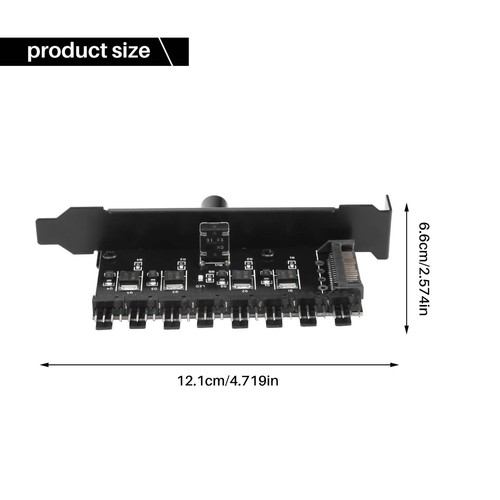 1X(PC 8 KanäLe LüFter Hub LüFter Drehzahl Regler für CPU GehäUse HDD VGA PW6528 - Photo 7/7