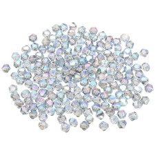 100pcs 8mm Bicone Glass Crystal Beads, Faceted Beads Transparent Green