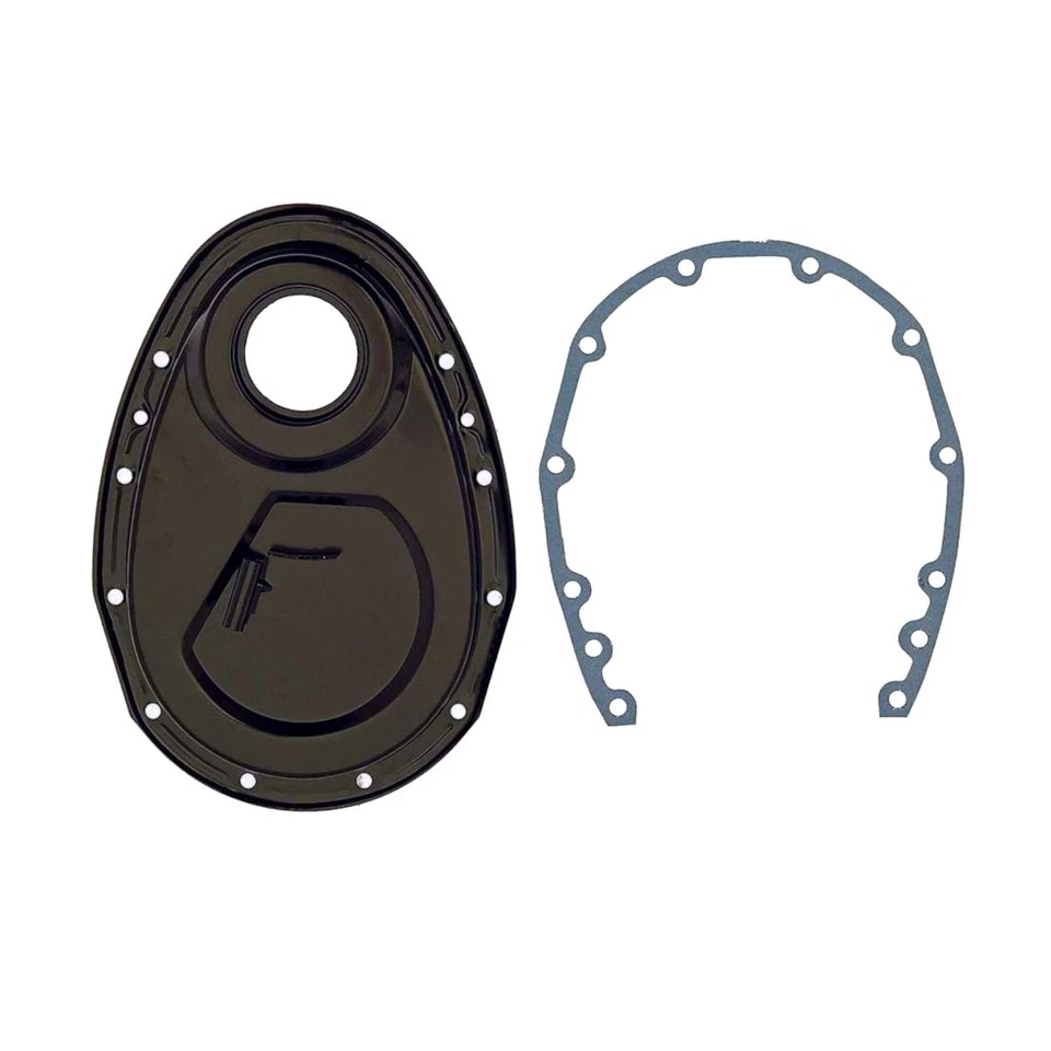 For Cadillac Brougham 1990-1992 Timing Cover | Steel Material | Black | 12523974 - Image 3 of 4