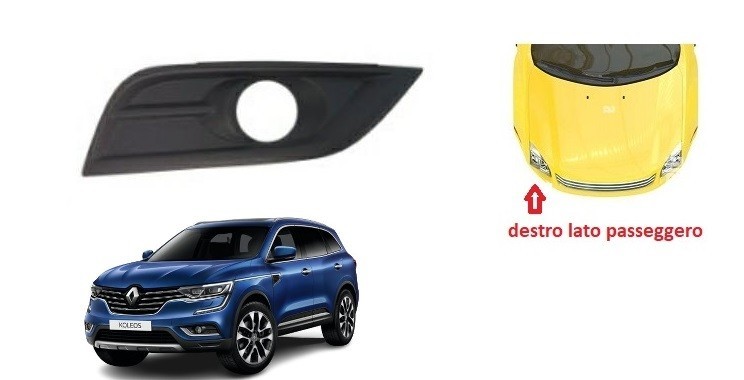 GRIGLIA FENDINEBBIA ANTERIORE DX RENAULT KOLEOS DAL 2017 IN POI CON FORO