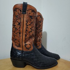 Wheeler Boot Co Custom Full Quill Ostrich Wes...