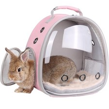 Portable Small Animal Backpack Travel Breathable Pet Carrier Bag Cages for Gu...
