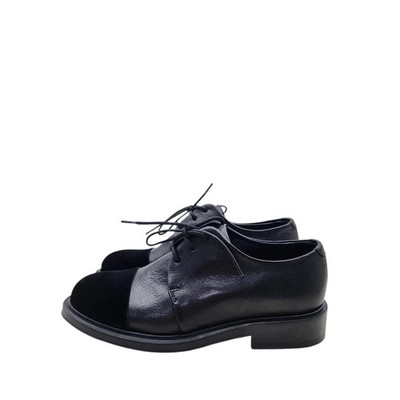 Vero Cuoio Women Leather Lace-Up Derby Shoes Two-Tone Oxford Casual Dress 36