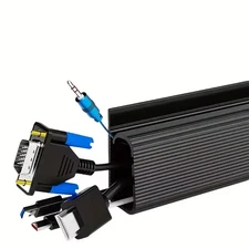 Under-Desk Cable Organizer 40Cm Self-Adhesive Cable Management Cables Raceway fo