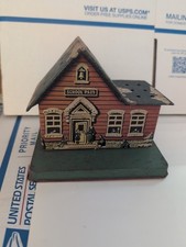 VINTAGE TIN LITHOGRAPH SCHOOL HOUSE P.S. 23 STILL BANK "U.S. METAL TOY CO T8#332