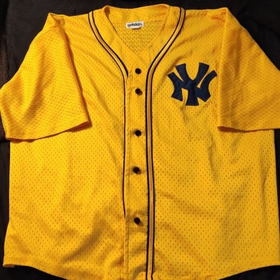 adidas New York Yankees Yellow Navy MLB Baseball Jersey XL