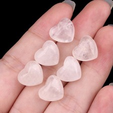6Pcs White Crystal 12mm Heart Shaped Transverse hole Pendant Bead C1183