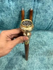 Wooden Walking Stick handmade Brass Handle Cane Walking Stick Lot of 10 Pcs