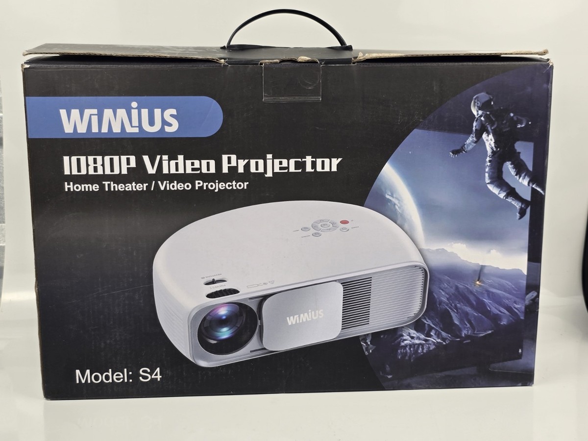 Wimius 1080p Bluetooth S4 Video Projector Laptop iPhone compatible