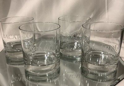 Bacardi Rum Classic 3.5  On The Rocks DOF Tumbler - Set of 4