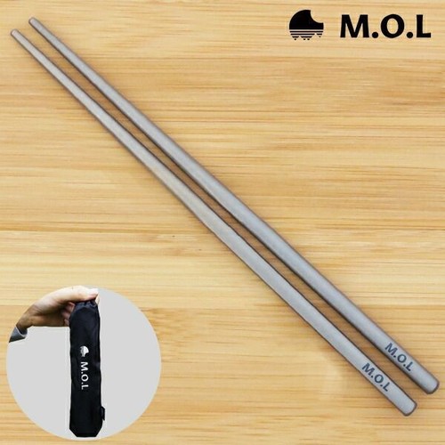 M.O.L Titanium Chopsticks MOL-G002 for Camping, Outdoors, and Barbecues From JP