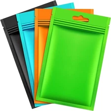 (Free Duty Tax) Hestya 200 Pieces Film Resealable Bags Polyester Odor Proof