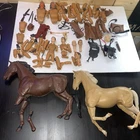 VINTAGE JOHNNY WEST ACTION FIGURE PARTS & ACC  LOT 1970's HATs Saddle Horses