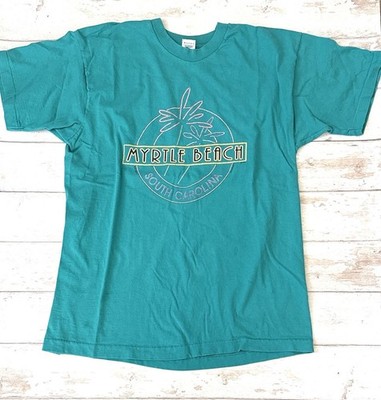 Fruit of the Loom XL Adult Myrtle Beach South Carolina Shirt Teal Size X Large