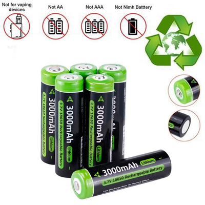 #ad 1 100x Button Top 3000mAh Battery 3.7V Rechargeable Batteries Cell f Flashlight $46.99