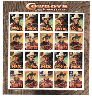 U.S. #4446 4449 MNH COWBOYS OF THE SILVER SCREEN 44 Cent F/V $8.80 (2010)