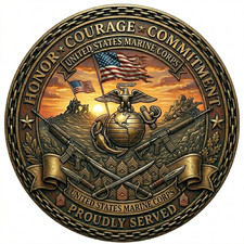 USMC Veteran EGA Marine Corps Veteran Military Gift Prior Service 4" Decal