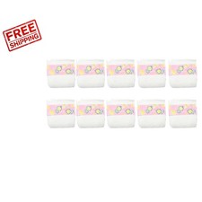 Educational Baby Doll Diapers Refill - 10 Soft Pink Diapers for Caring Play
