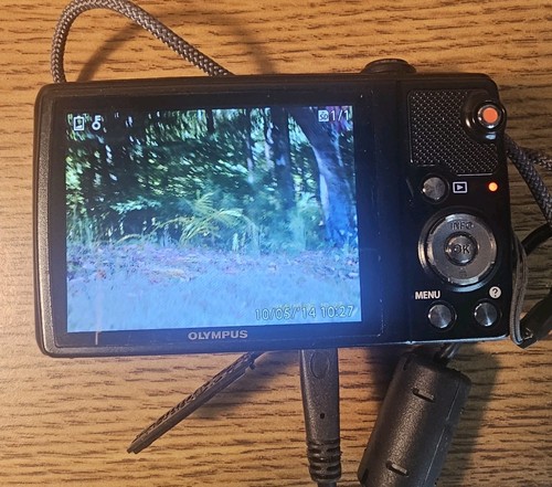 Olympus VR-340 16 MP 10xSuper WideZoom Compact Digital Camera Black Tested - Picture 3 of 6