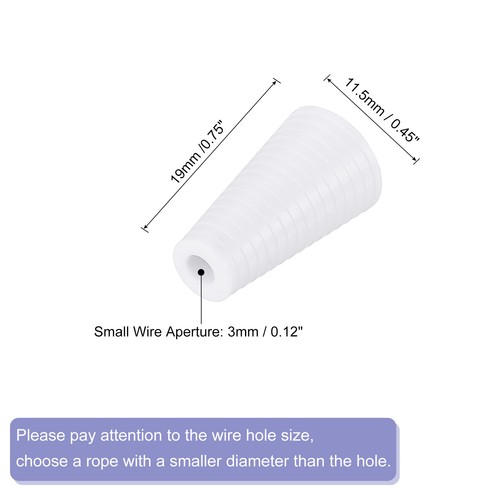4Pcs Cord Knobs, 19mm Window Blind Tassels Plastic Pull Cord, White - Picture 2 of 6