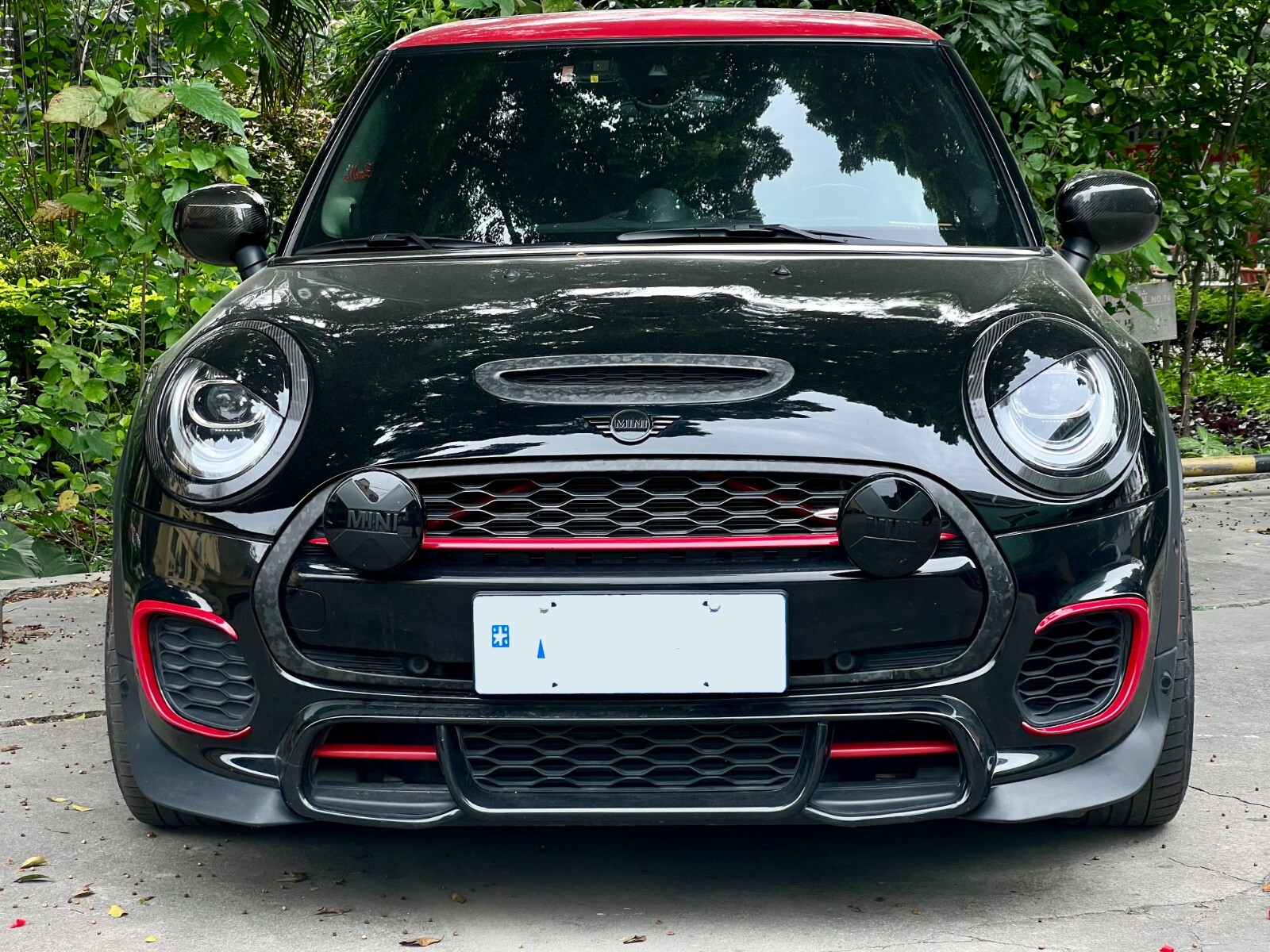 RAHMEN BREMSEN LÜFTUNG SPOILER ROT FÜR MINI COOPER S F55 F56 F57 Cabrio JCW