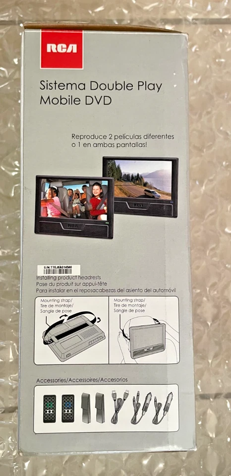 RCA 9” Double Play Mobile Dual Twins DVD System Auto Road Trip - Image 4 of 4