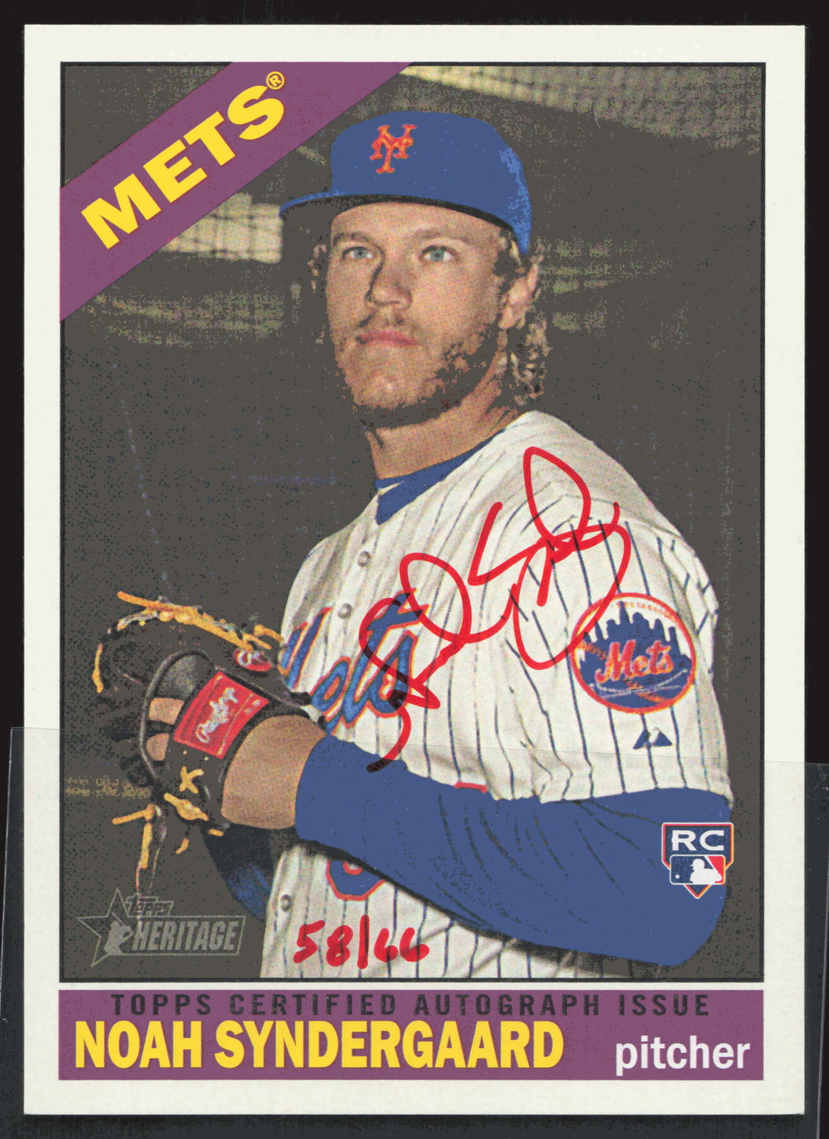 2015 Topps Heritage Noah Syndergaard Real Ones Auto Special Ed High Numbers /66