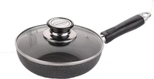 Uniware Aluminum Non-Stick Frying Pan with Tempered Glass Lid 7 Inch / 18cm