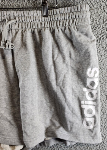 adidas Plus Essentials Linear Logo French Terry Shorts Women's 3X Gray Heather - Picture 3 of 17
