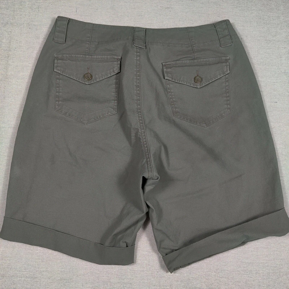 Pantalones Cortos Chinos Para Mujer Dockers Tiro Bajo Bolsillo Cuadrado Talla 6 Verde Elastizados Puño Enrollado Foto 2 de 4