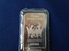 1986 National Happy Anniversary 1986 NA-63 Silver Art Bar   B0847
