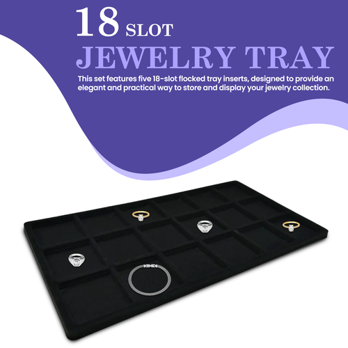 Neuartige Box 5 Packungen Schmuck Aufbewahrung Tablett Einsätze - verschiedene Größen - Organizer Pad - Bild 23 von 69
