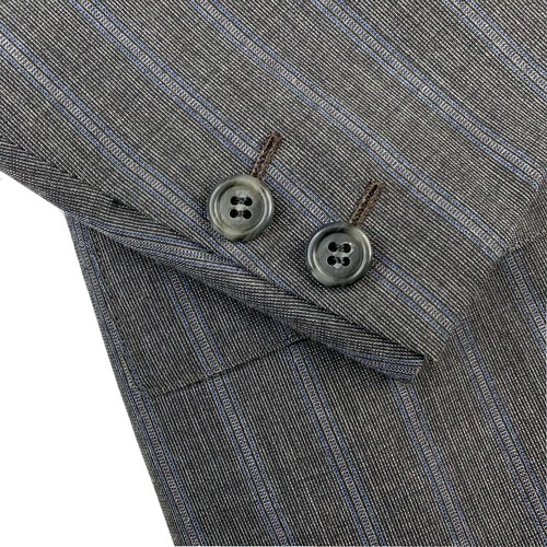1977 38 S Brooks Brothers Makers " Special Order " Charcoal Grey Multi Stripe - Picture 6 of 20