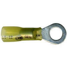 Heat Shrink Solder Ring Terminal 12-10 Gauge 5/16" Stud - USA - 10 Pack