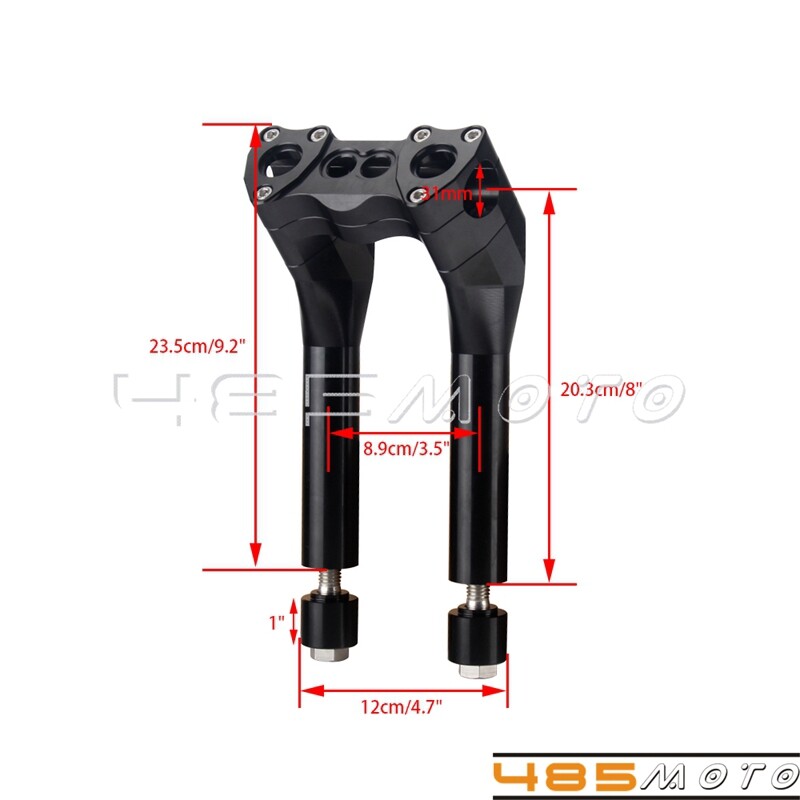 Club Style 1-1/4" Pullback Handlebar Riser For Harley Dyna Sportster XL Custom