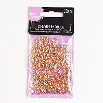 Jump Rings Copper Split Rings 5mm and 6.5mm Jewelry Finding Lot of 250
