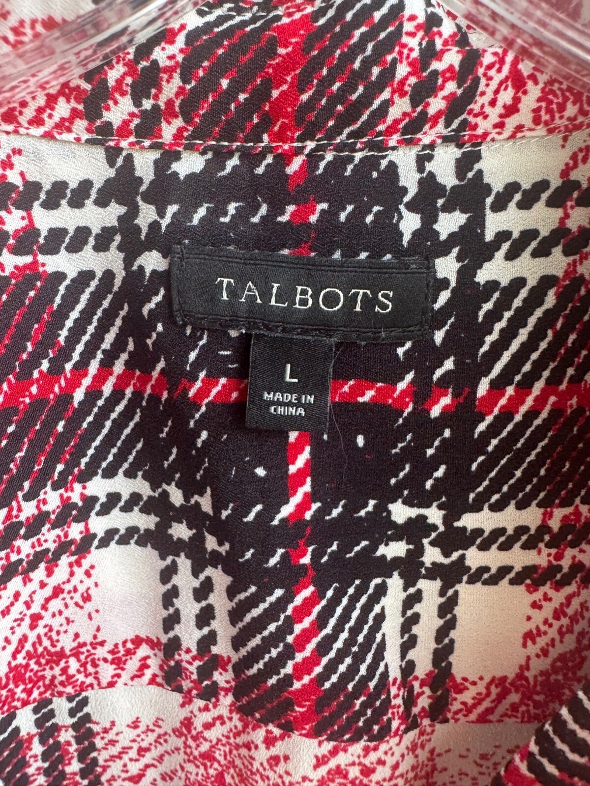Talbots Long Sleeve Button-Down Multicolor Plaid … - image 3