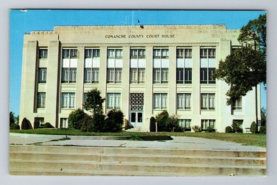 Lawton OK-Oklahoma, Comanche County Court House, Antique, Vintage Postcard