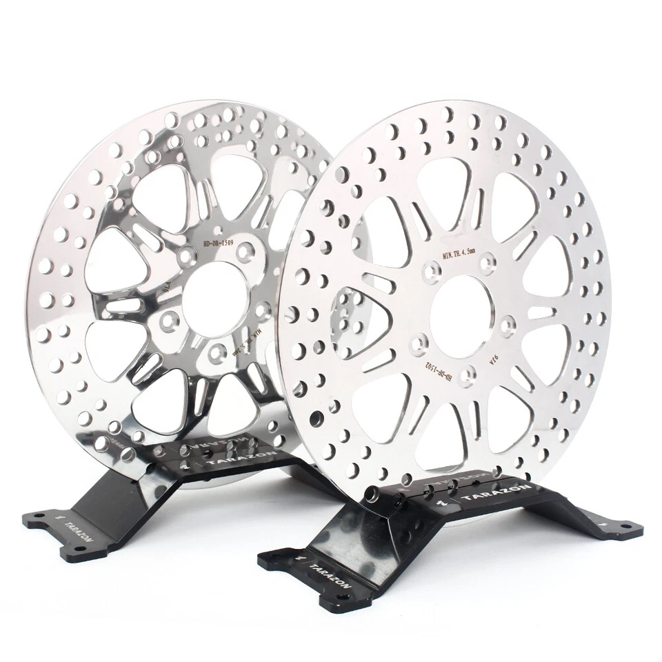 Polished Front Rear 11.5 Brake Rotors Fatboy Heritage Softail Deluxe FLSTN 00-14 - Изображение 2 из 4