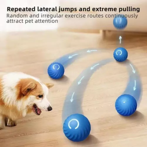 Palla giocattolo elettronica USB Smart Dog interattiva animale domestico automatico palla in movimento regalo - Foto 5 di 20