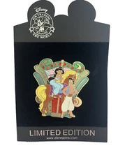 LE 125 Disney Shopping Jasmine & Aladdin Carousel Horse Merry go round Pin Rare