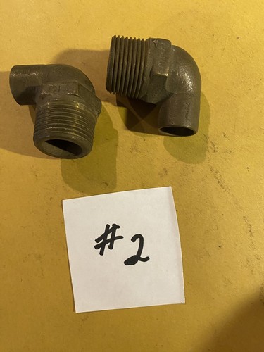 1 Pc 3/4”Male Ips To 1/2” Copper 90 * Elbow SOLDER PLUMBING SWEAT FITTING Nos